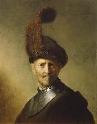 An Old Man in Military Costume Rembrandt